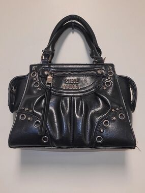 Steve Madden Brhen Black Crossbody Satchel